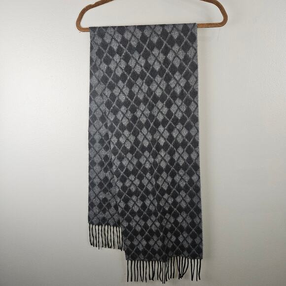 Charter Room Cashmere Black & Grey Scarf - Picture 1 of 4